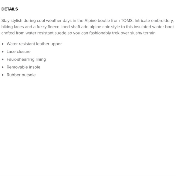 Toms Alpine Faux Shearling Water Resistant Boot - Picture 2 of 12